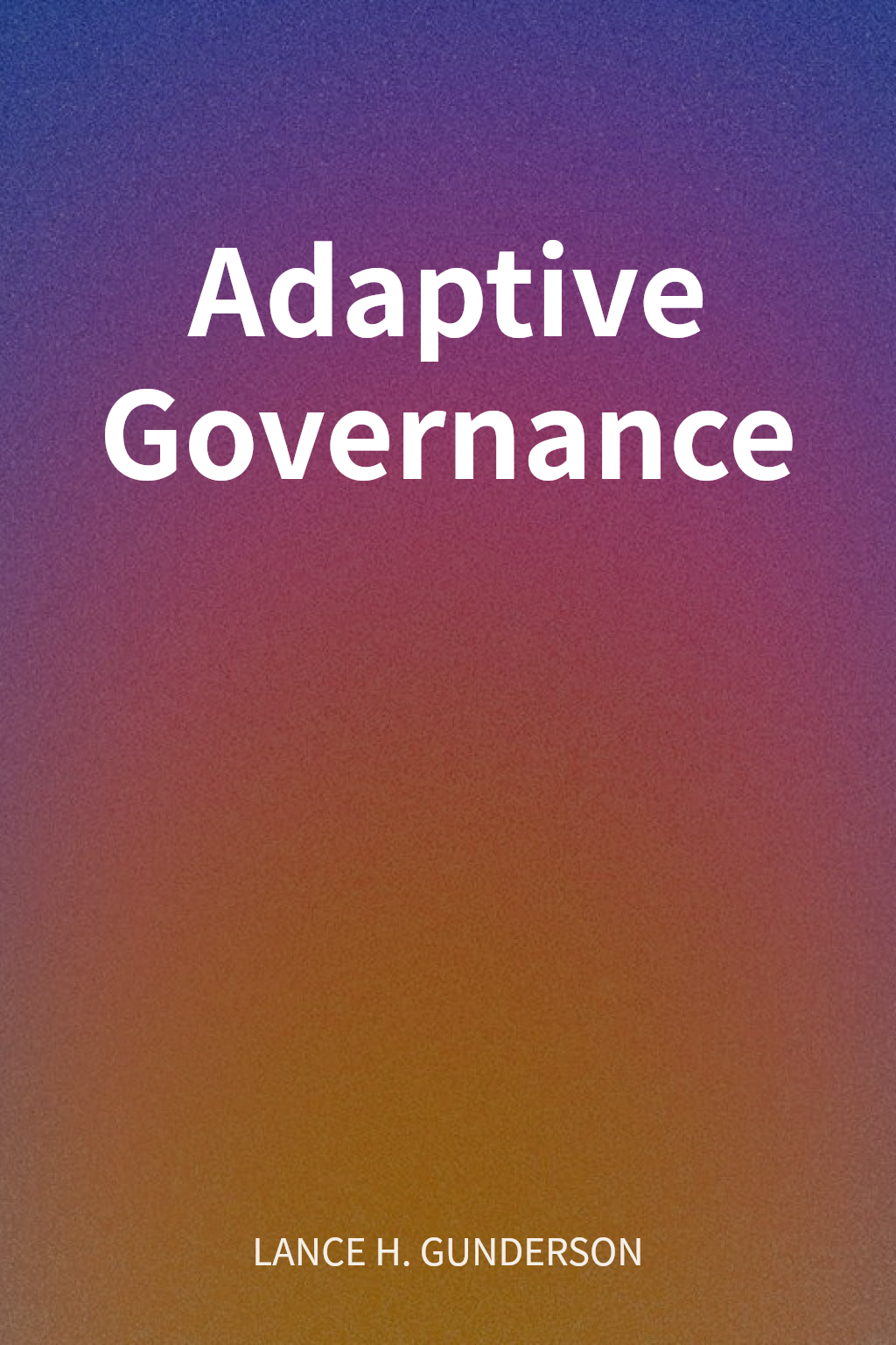 Adaptive Governance cover