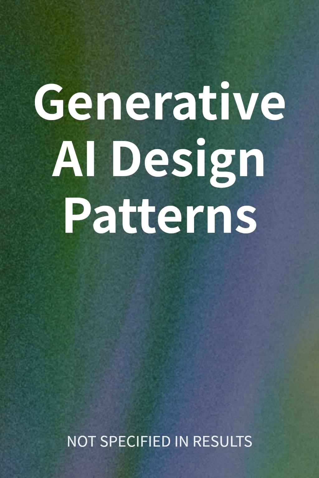 Generative AI Design Patterns cover