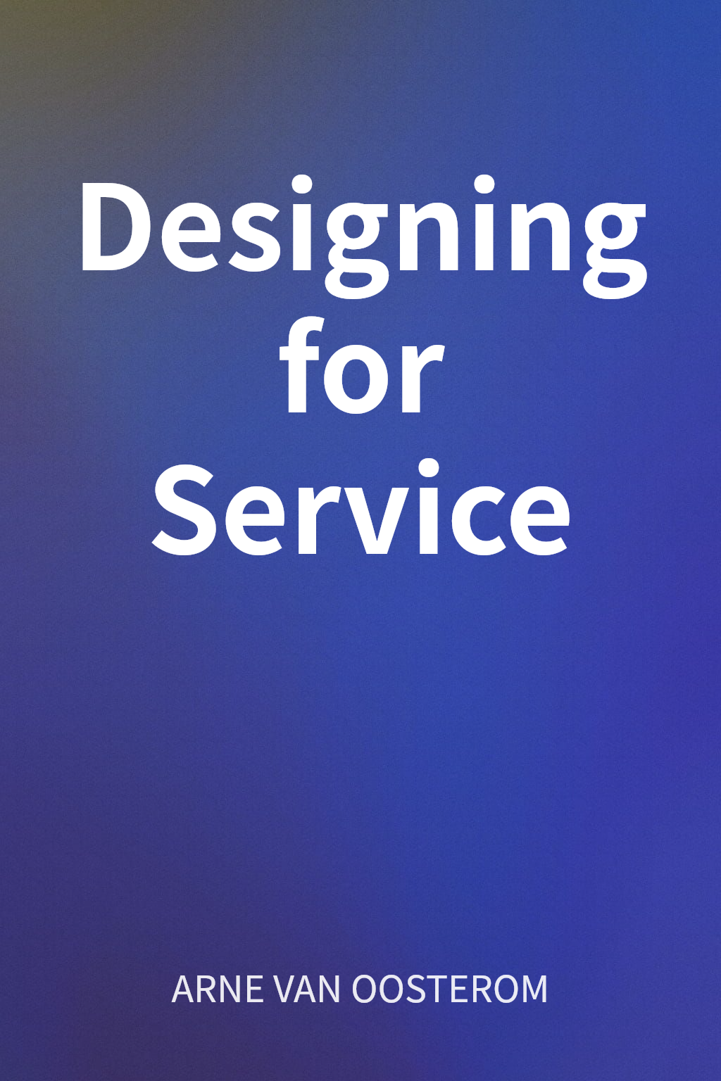 Designing for Service cover