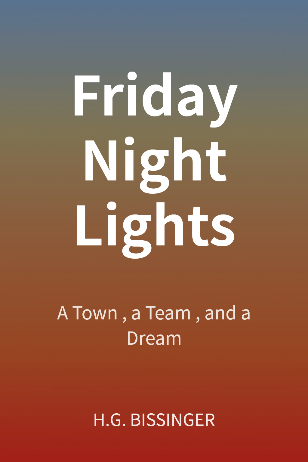 Friday Night Lights cover