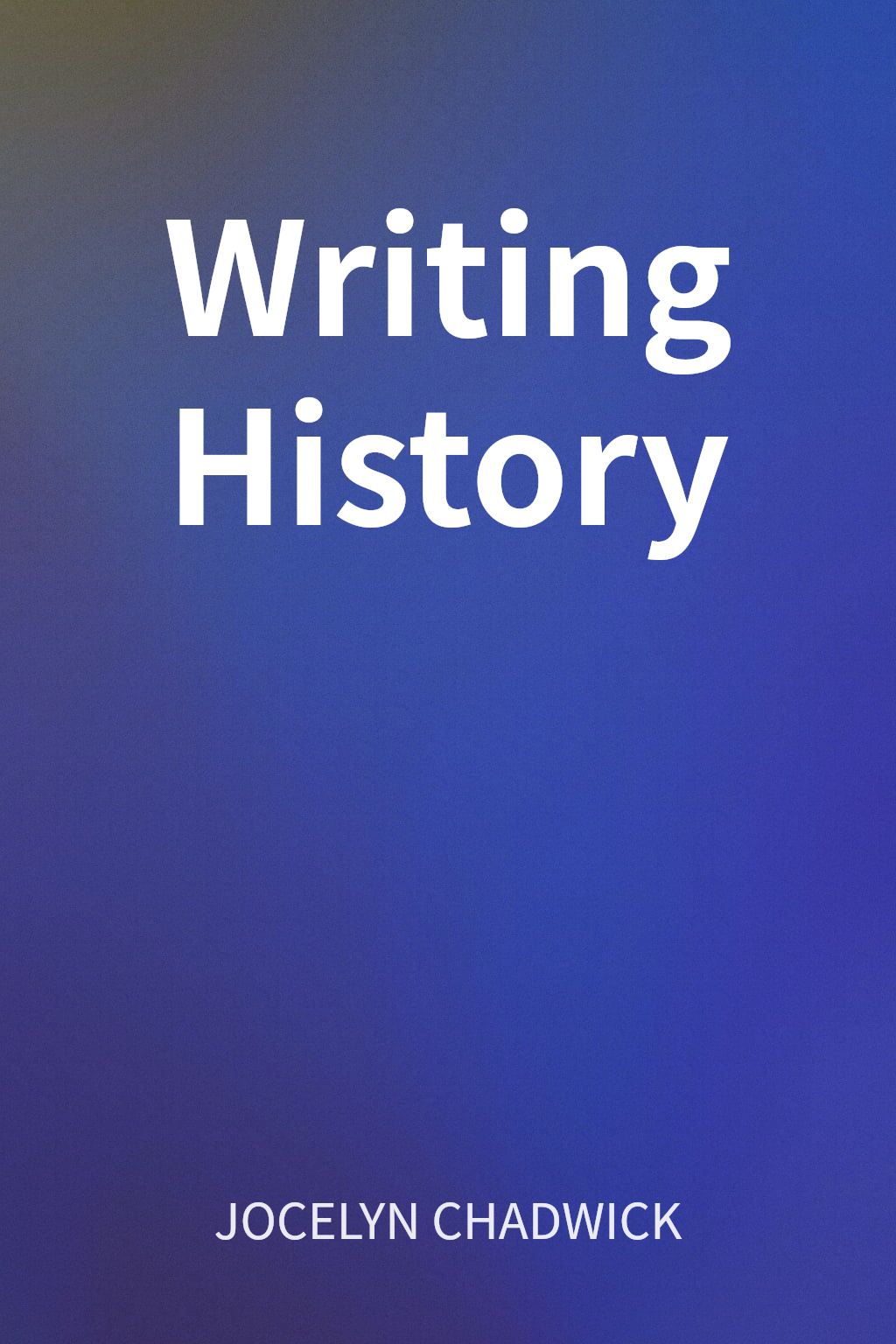 Writing History cover