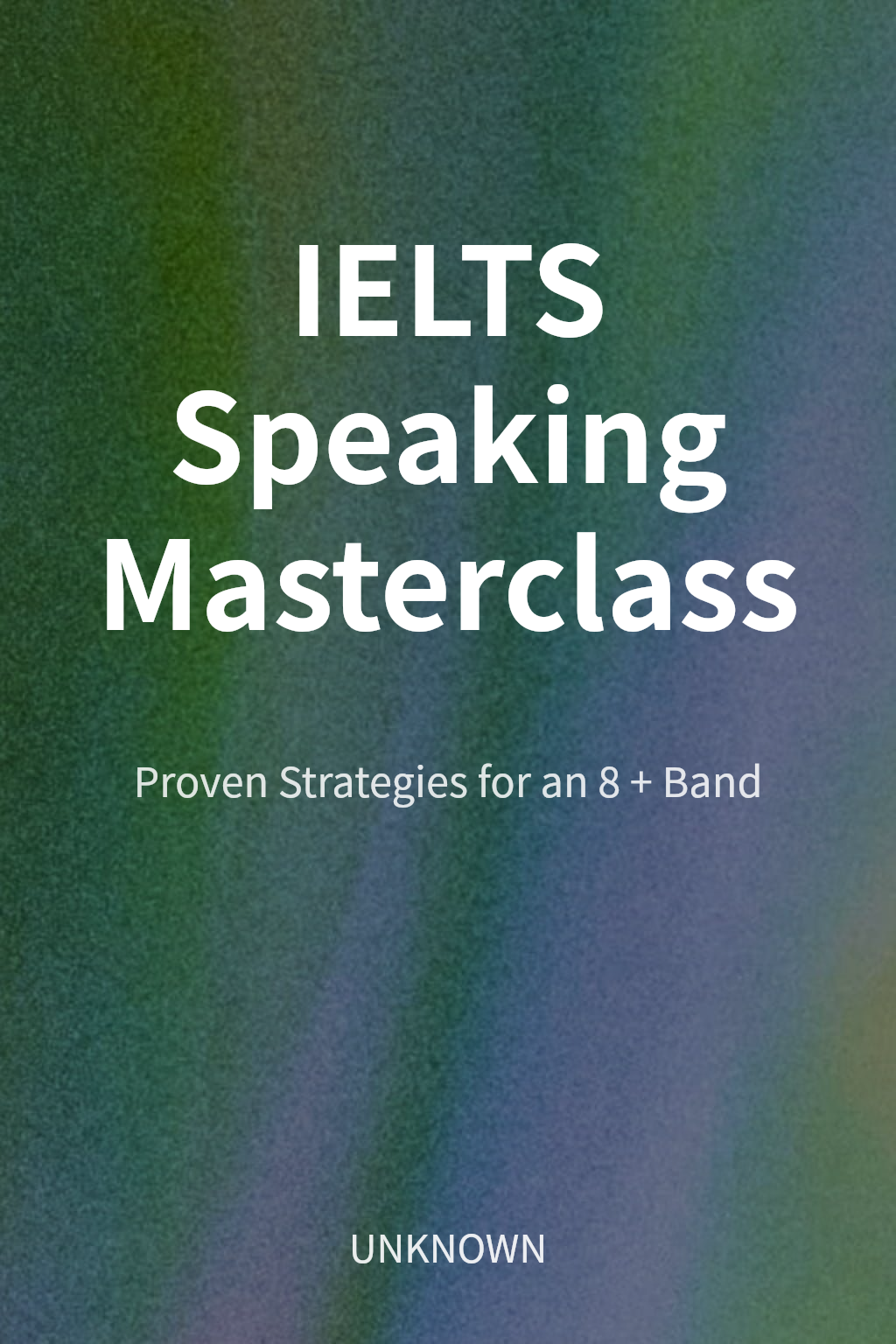 IELTS Speaking Masterclass cover