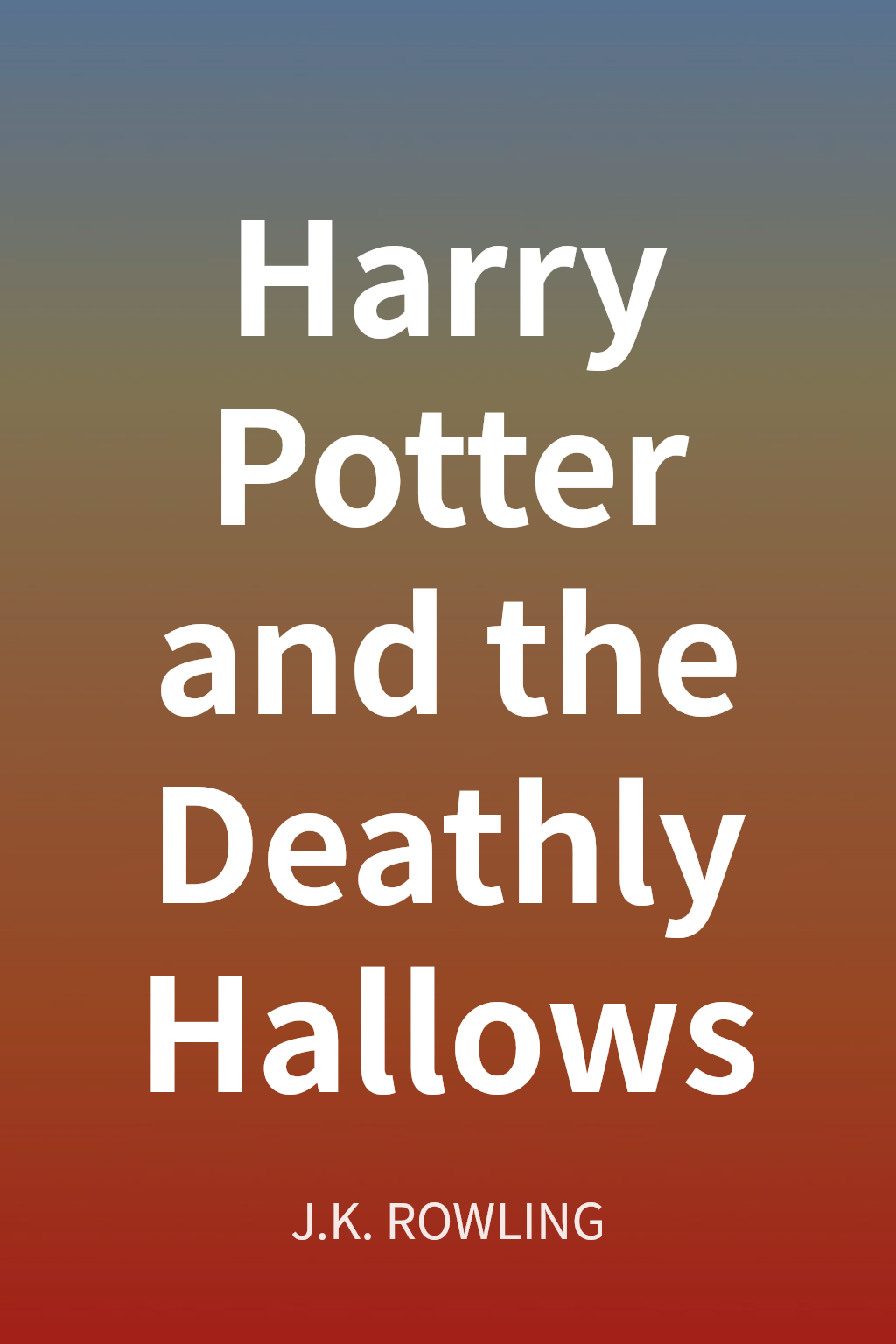 Harry Potter and the Deathly Hallows cover