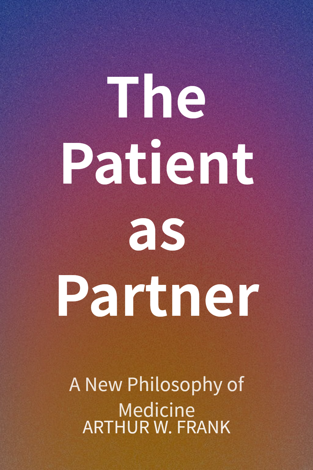 The Patient as Partner cover
