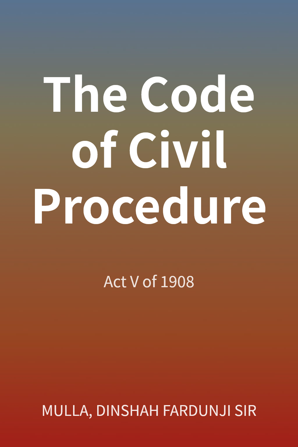 The Code of Civil Procedure cover