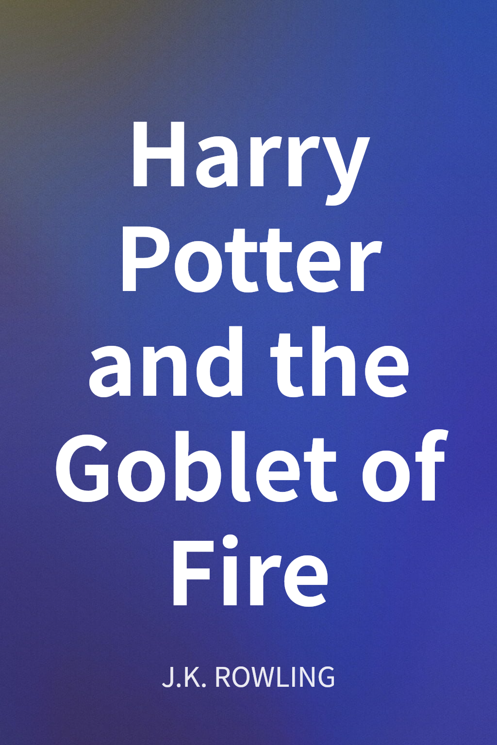 Harry Potter and the Goblet of Fire cover