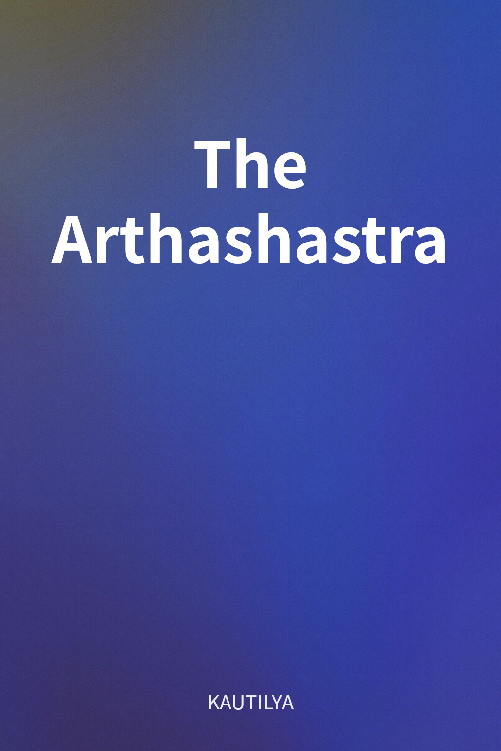 The Arthashastra cover
