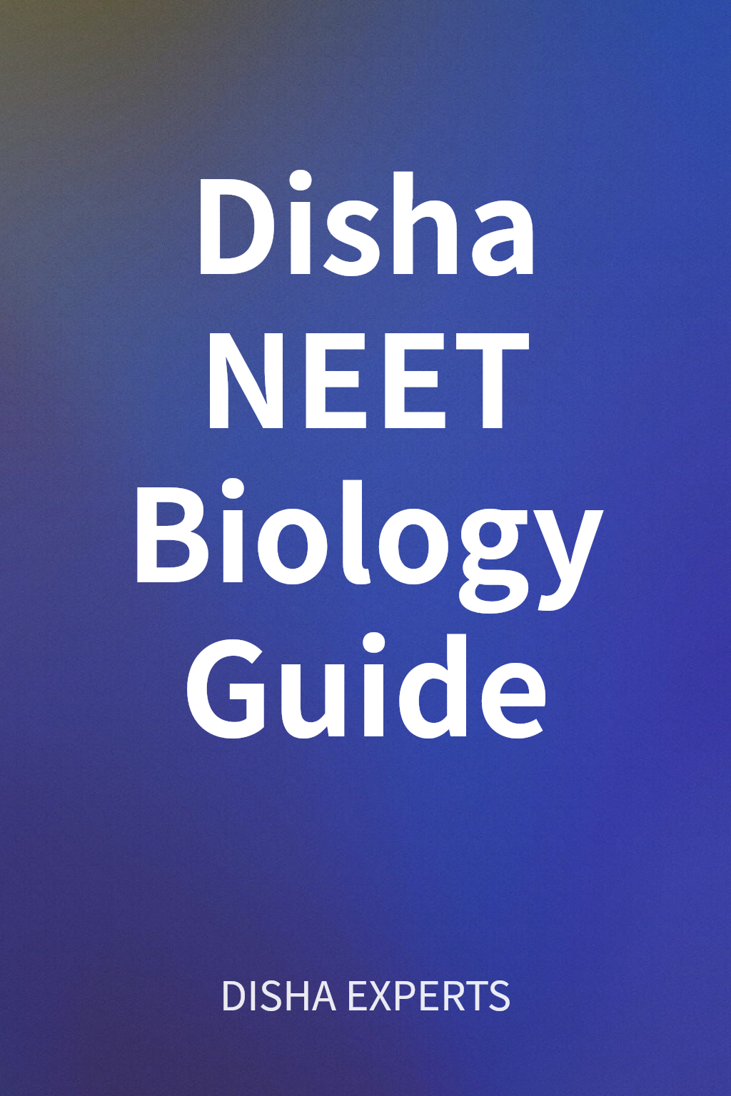 Disha NEET Biology Guide cover