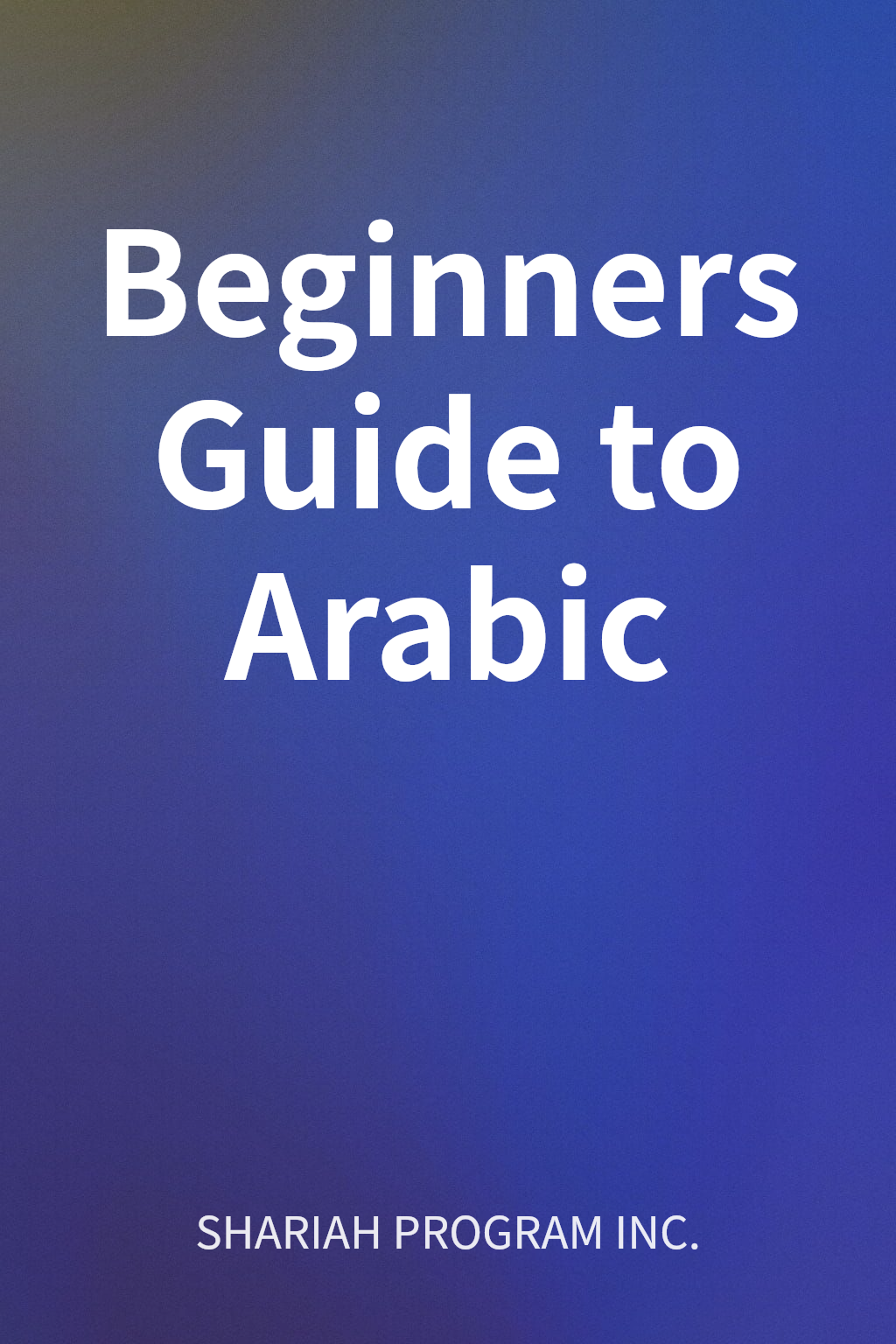 Beginners Guide to Arabic cover