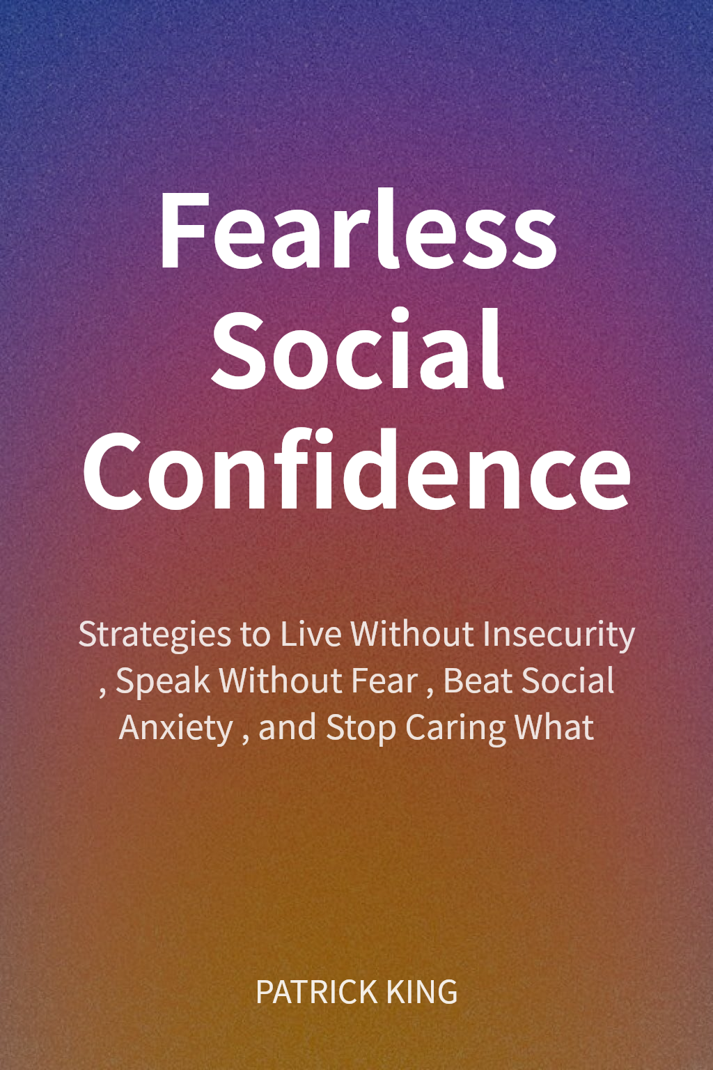 Fearless Social Confidence cover