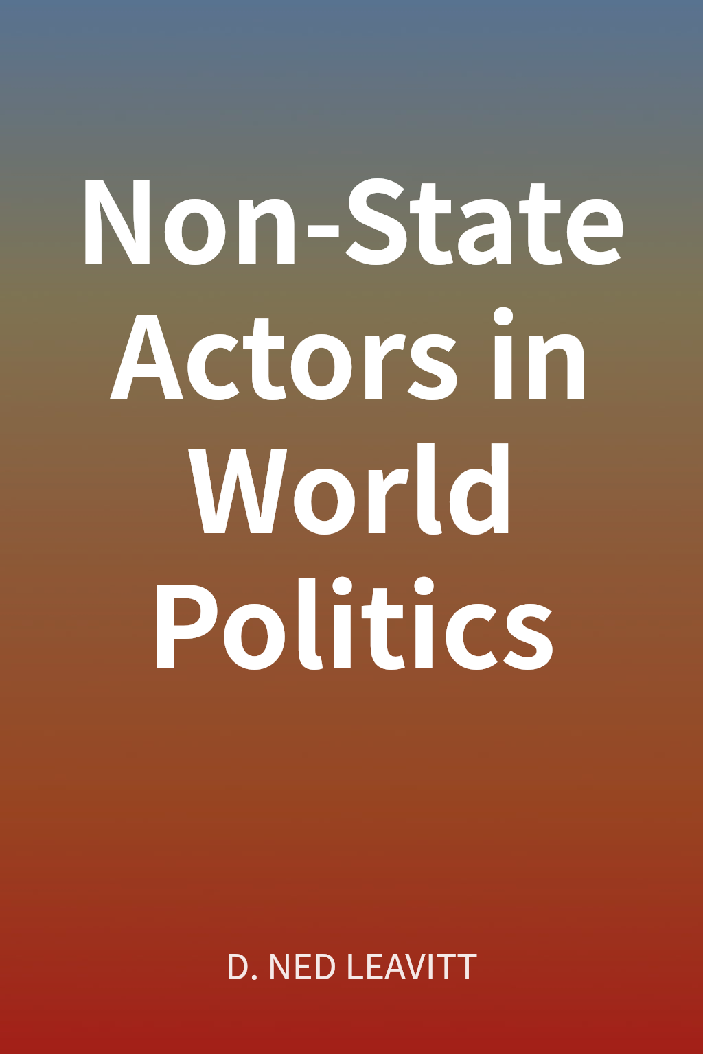 Non-State Actors in World Politics cover