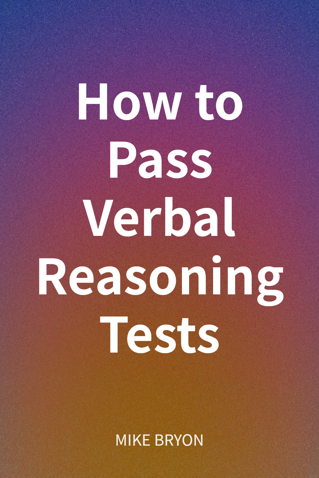 How to Pass Verbal Reasoning Tests cover