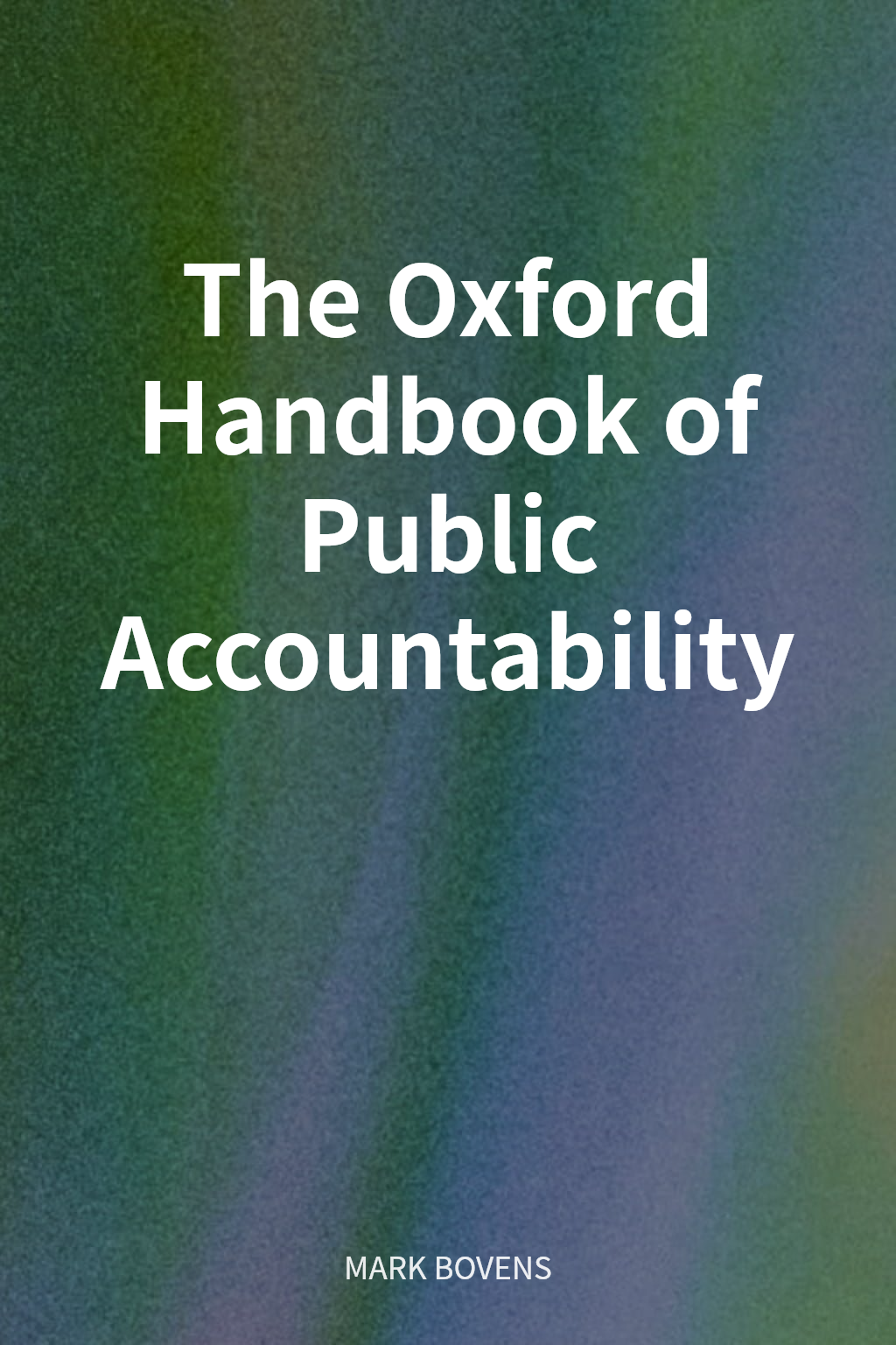 The Oxford Handbook of Public Accountability cover