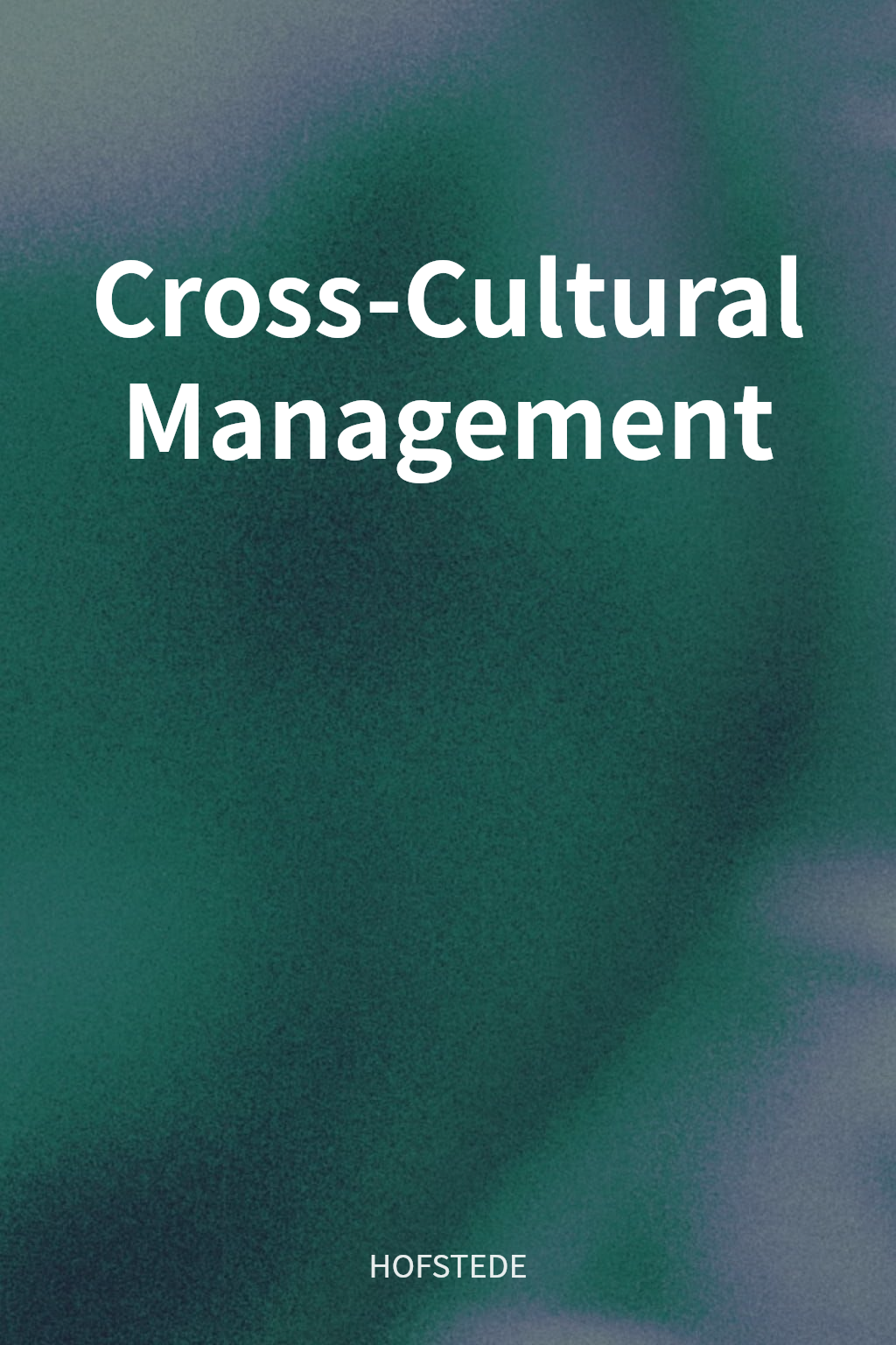 Cross-Cultural Management cover