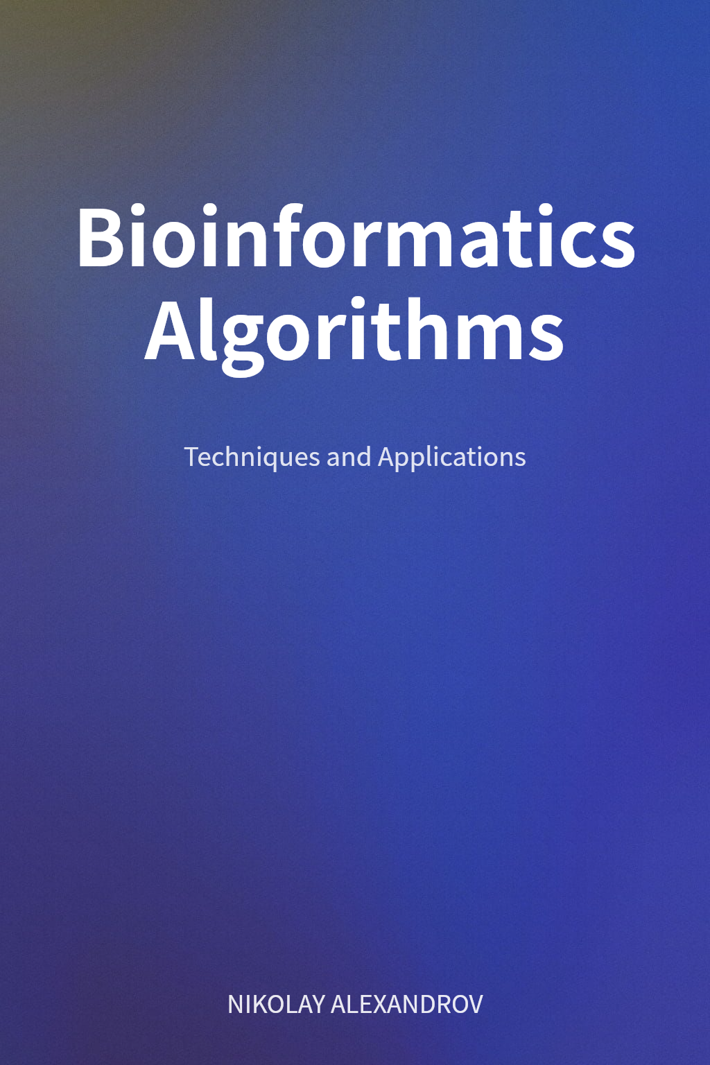 Bioinformatics Algorithms cover
