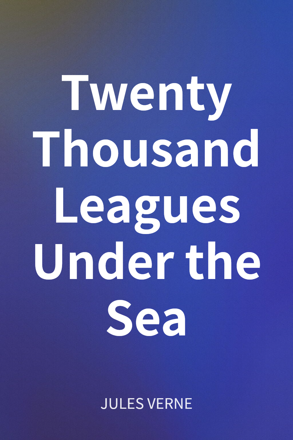 Twenty Thousand Leagues Under the Sea cover