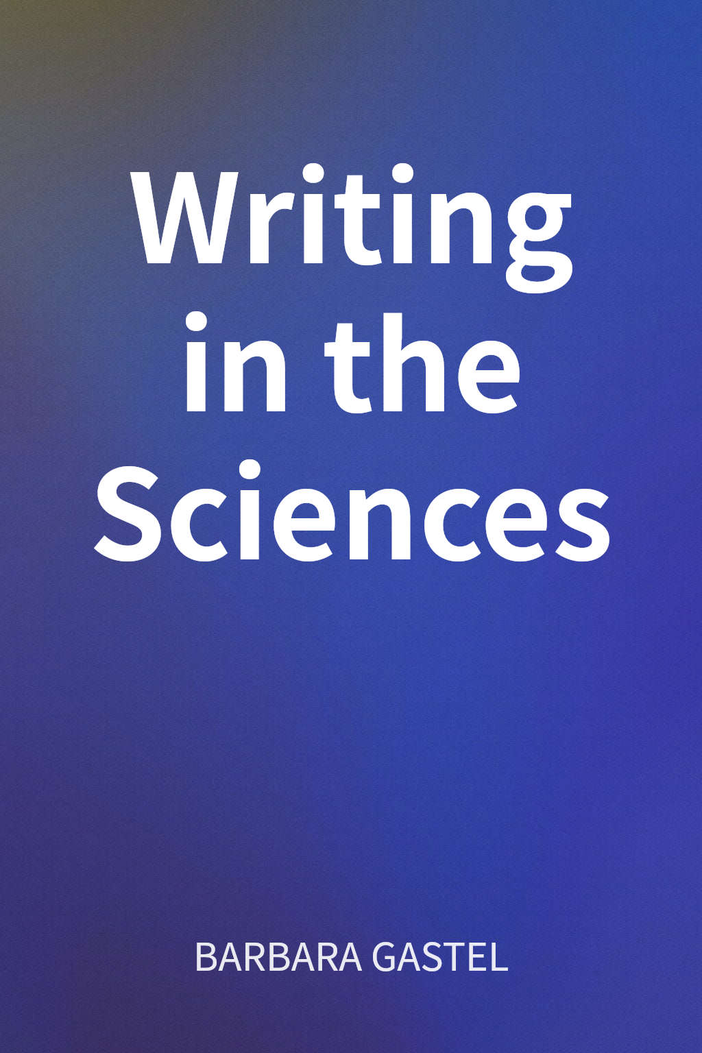 Writing in the Sciences cover
