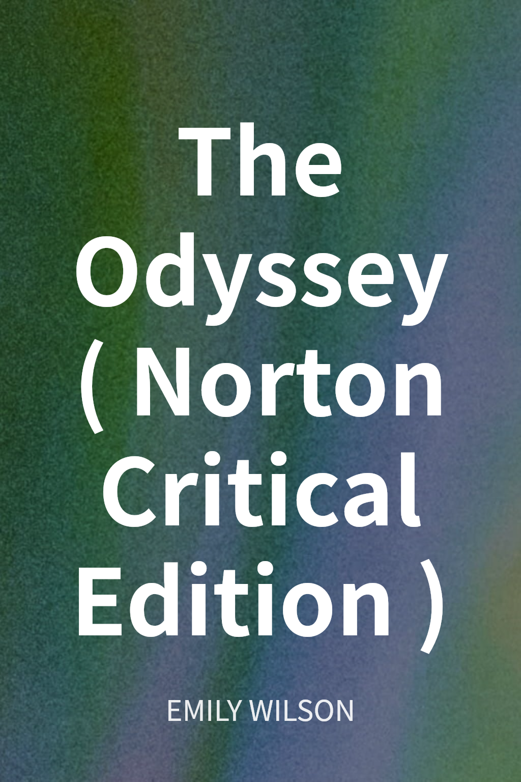The Odyssey (Norton Critical Edition) cover