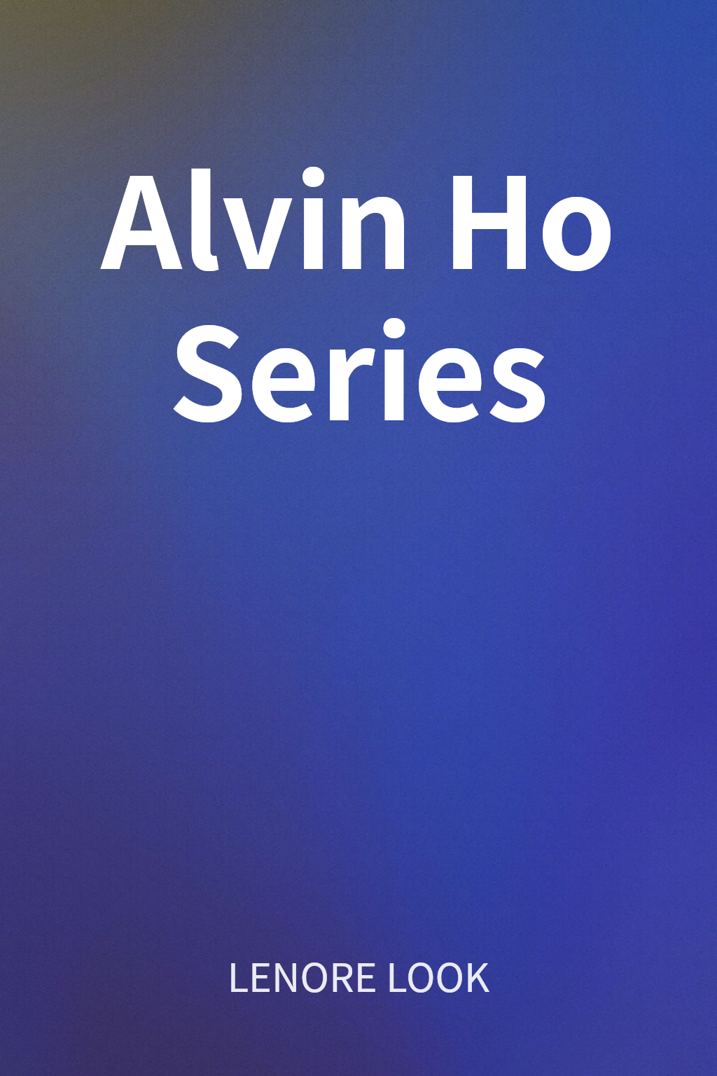 Alvin Ho Series cover