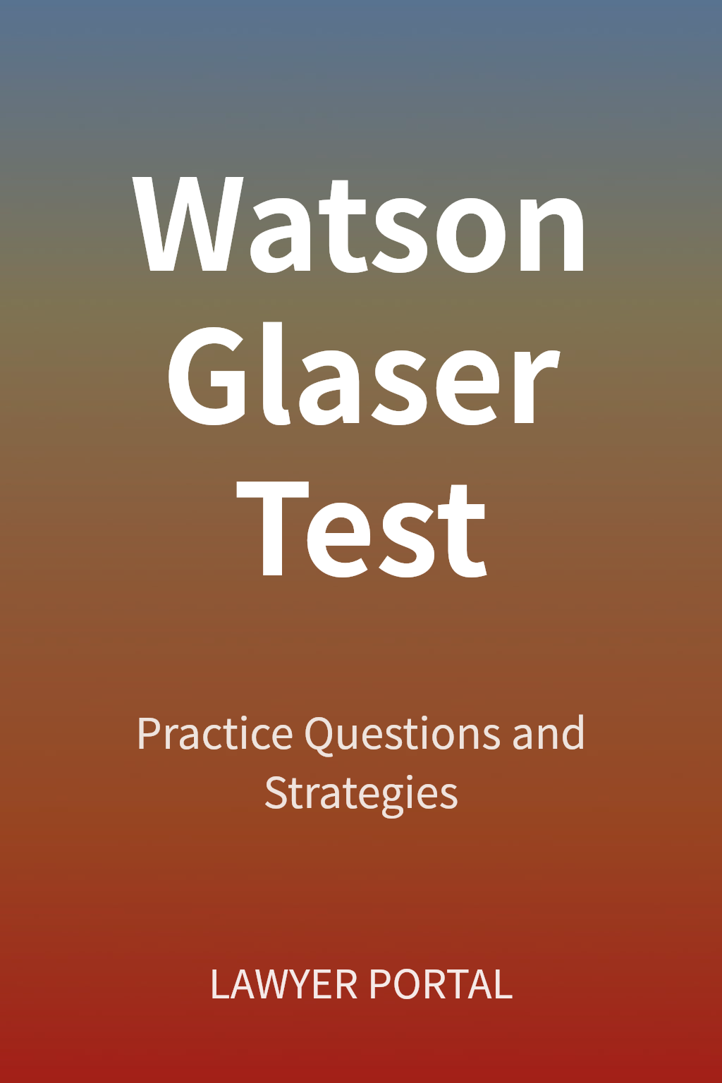 Watson Glaser Test cover