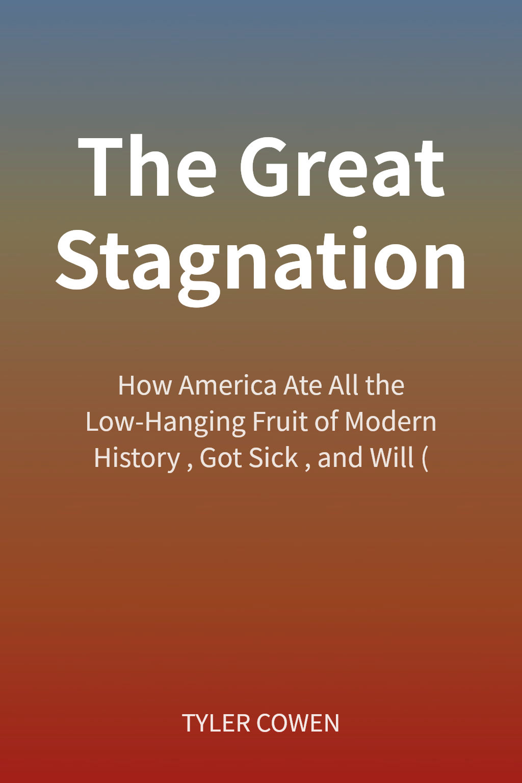 The Great Stagnation cover
