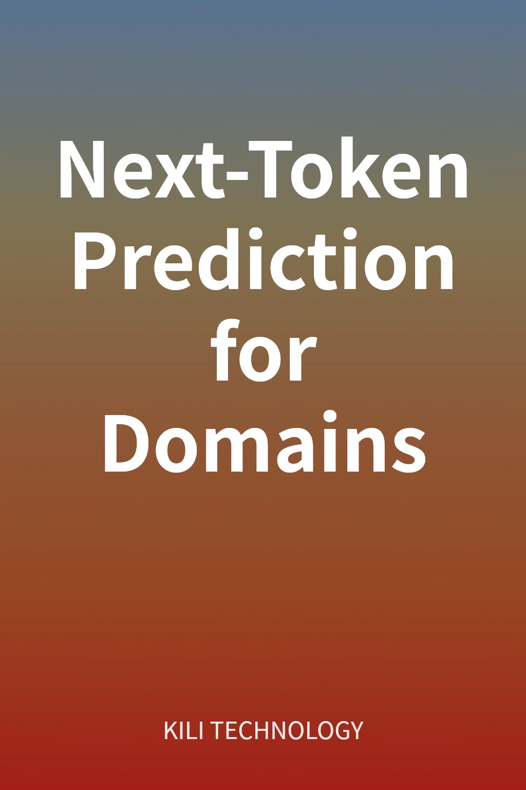 Next-Token Prediction for Domains cover