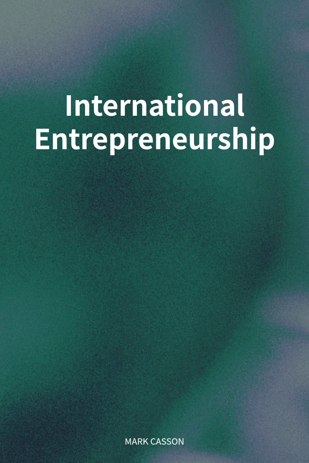 International Entrepreneurship cover