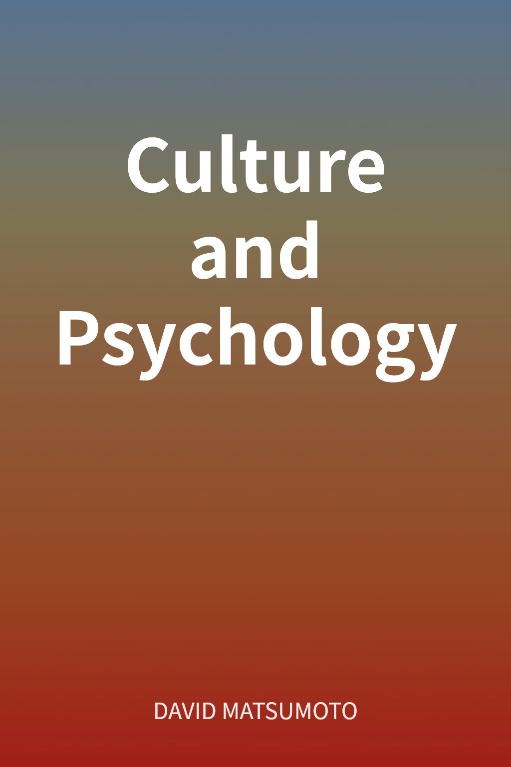 Culture and Psychology cover