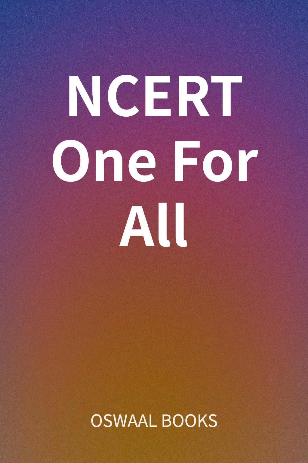 NCERT One For All cover