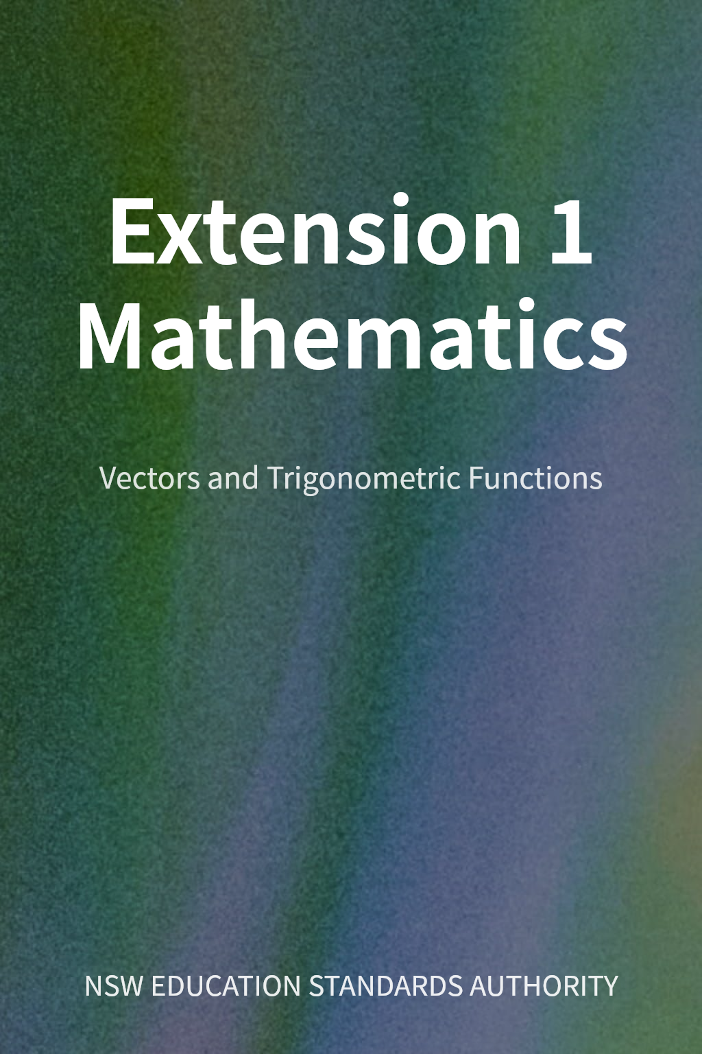 Extension 1 Mathematics cover