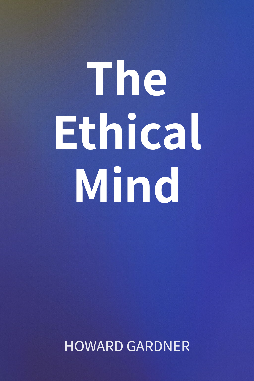 The Ethical Mind cover