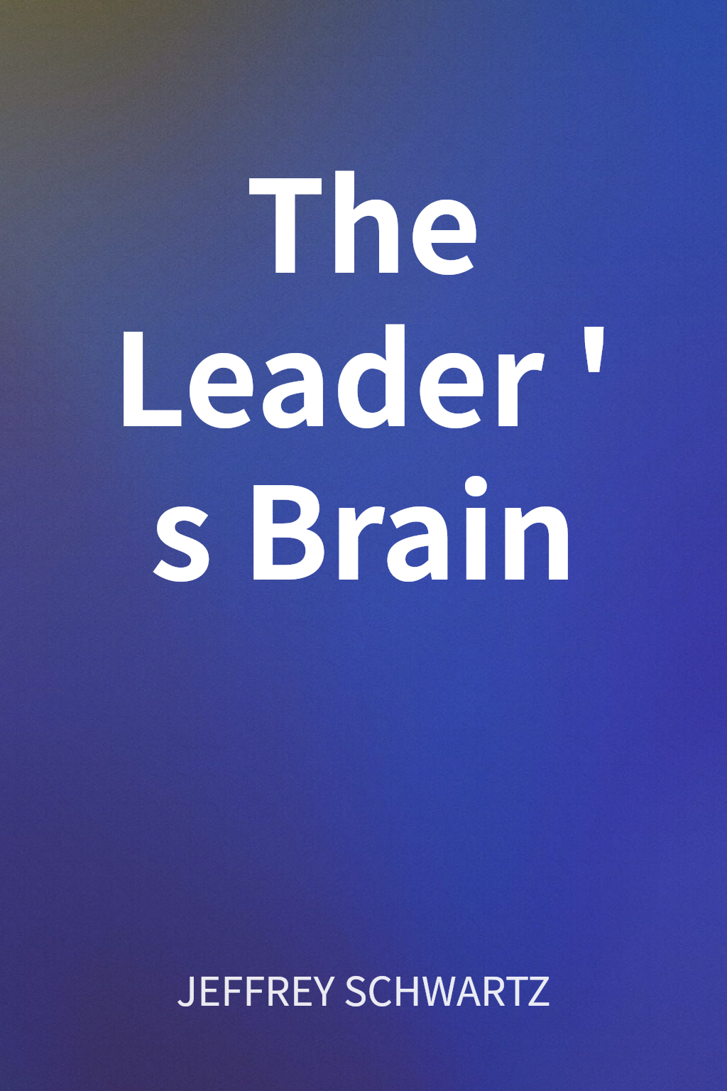 The Leader's Brain cover