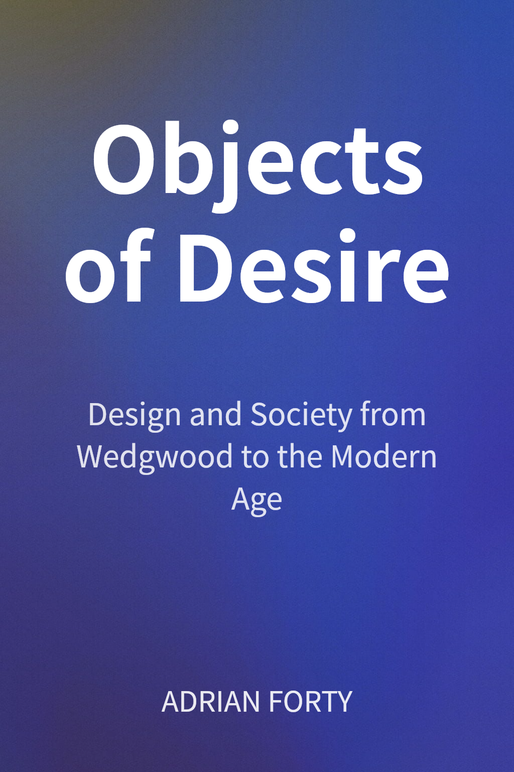 Objects of Desire cover