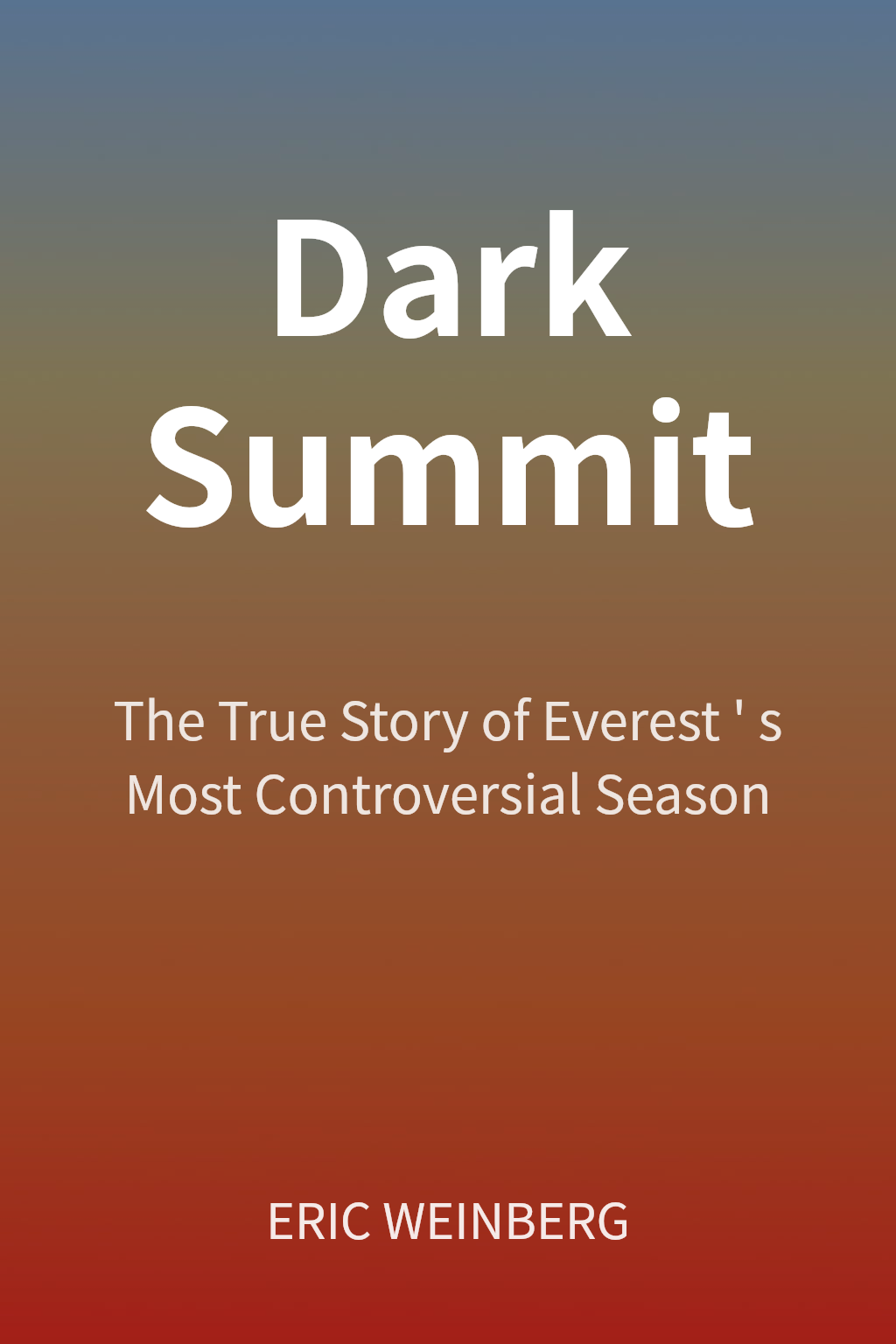 Dark Summit cover