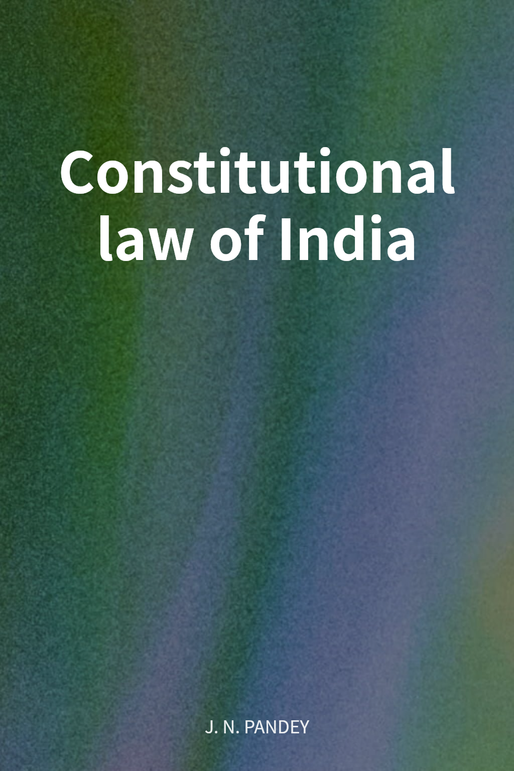 Constitutional law of India cover