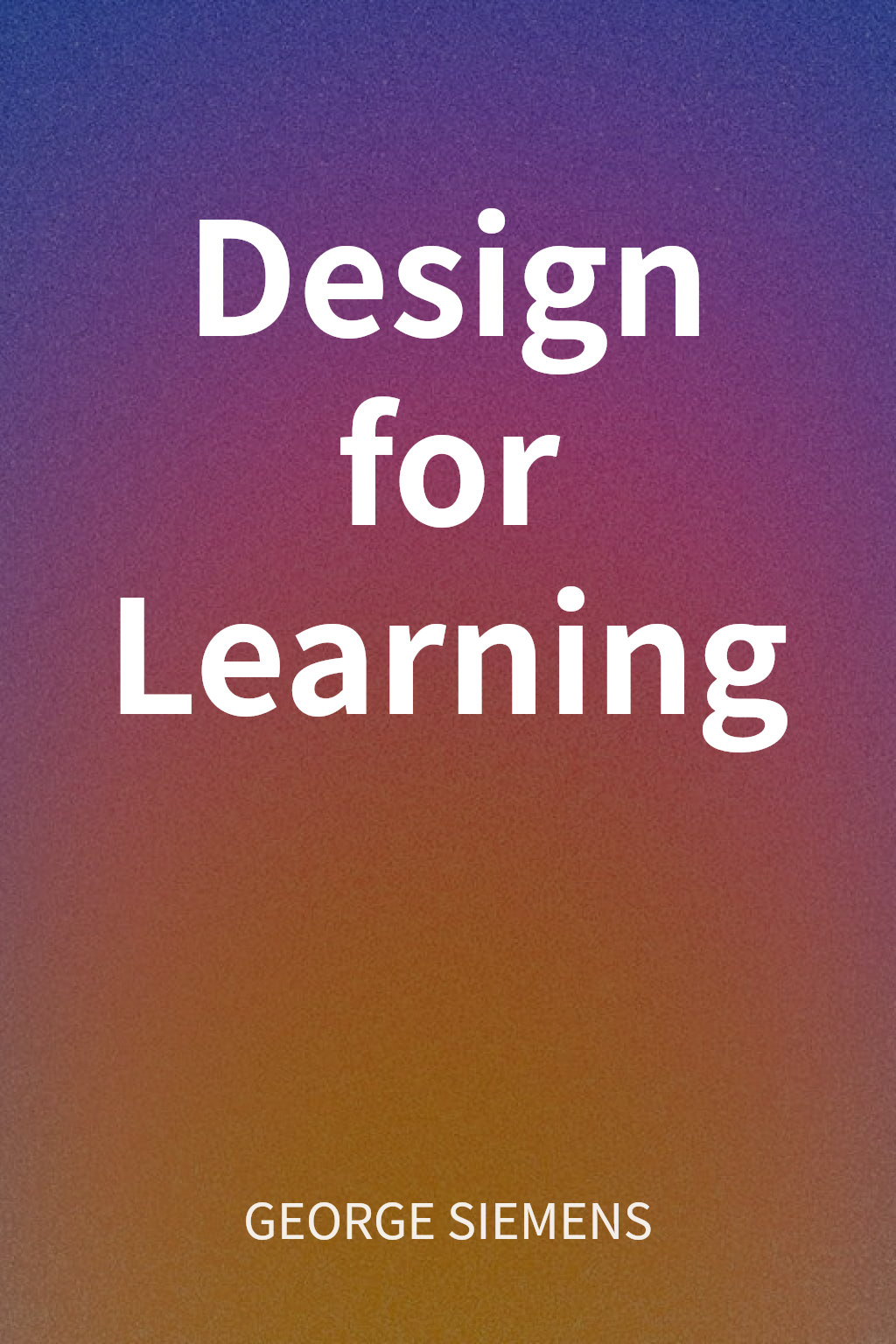 Design for Learning cover
