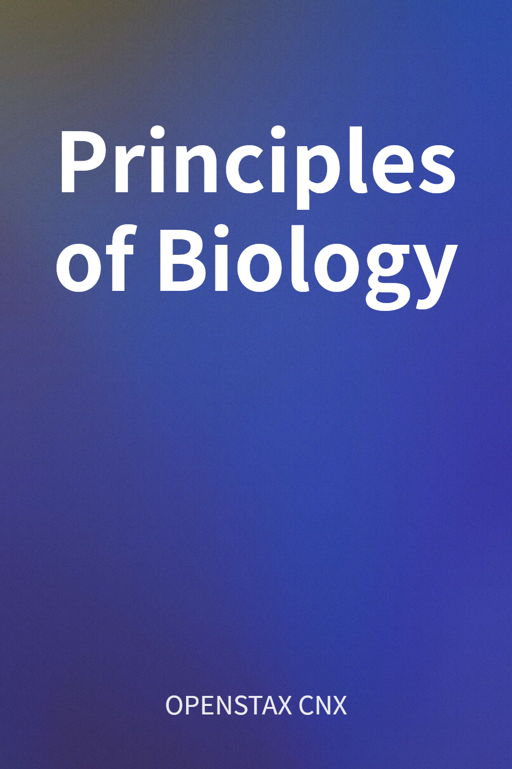 Principles of Biology cover