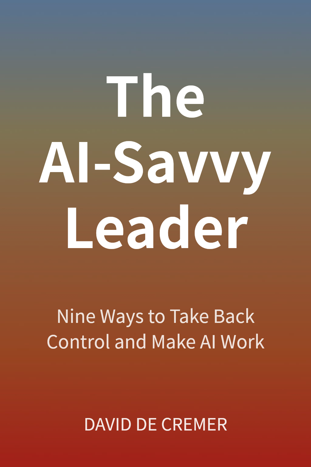 The AI-Savvy Leader cover