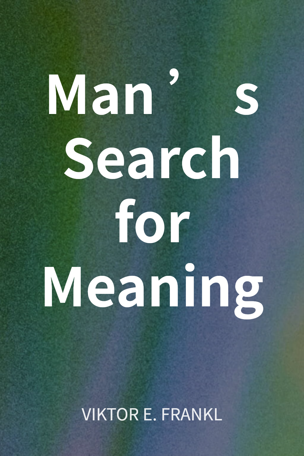 Man’s Search for Meaning cover