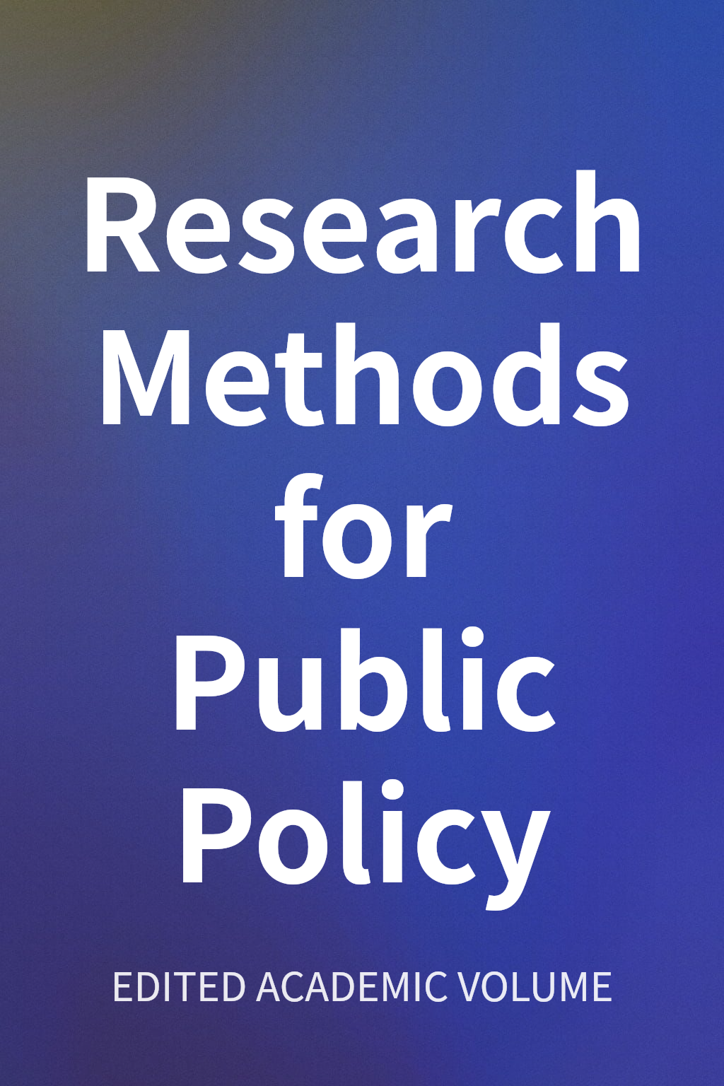 Research Methods for Public Policy cover