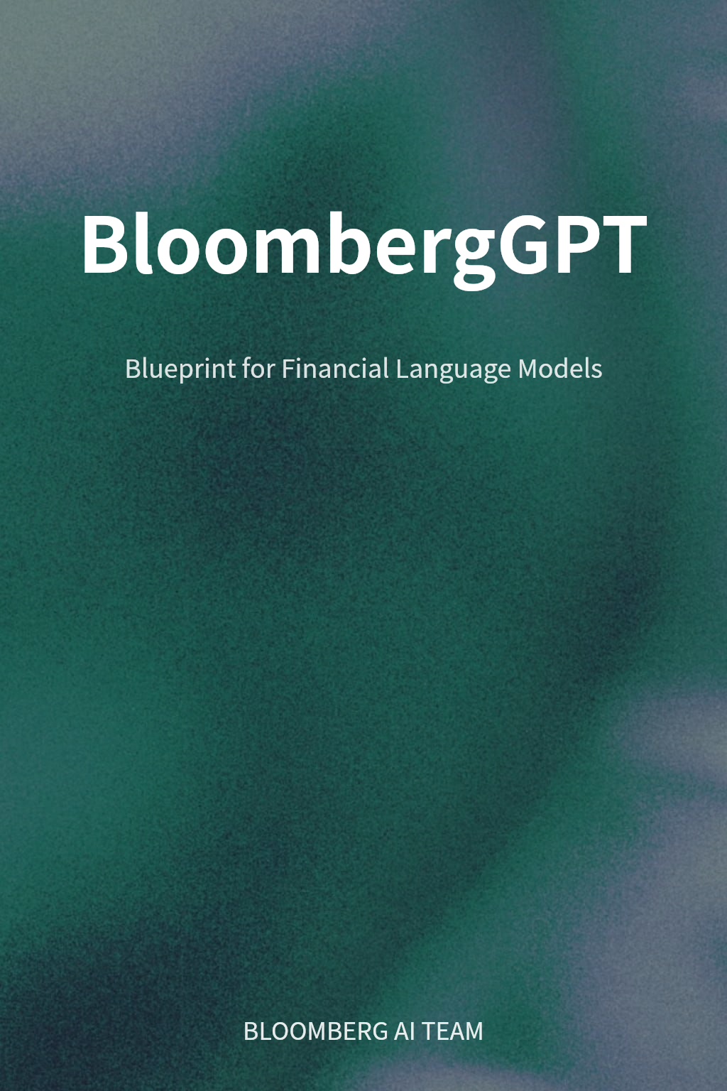 BloombergGPT cover