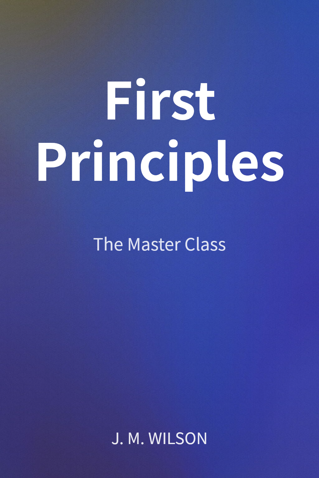 First Principles cover